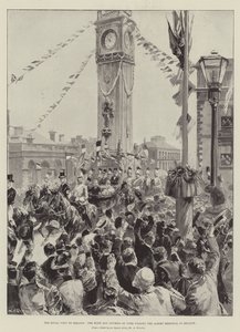 Det kongelige besøket til Irland, hertugen og hertuginnen av York passerte Albert Memorial i Belfast