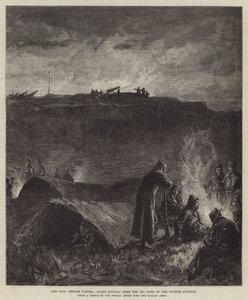 Krigen, før Plevna; Night Bivouac nær Big Guns of the Fourth Division