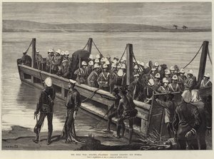Zulu-krigen, oberst Pearsons kolonne som krysser Tugela av William Heysham Overend