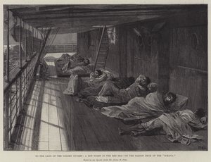 Til Land of the Golden Nugget, en varm natt i Rødehavet, på salongdekket i Oceana