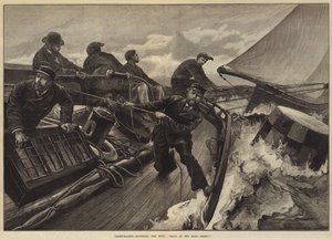 Yacht-racing, runding av bøyen, hal inn hovedarket!