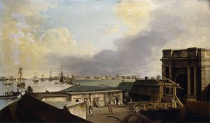 En utsikt over Calcutta tatt fra Fort William,