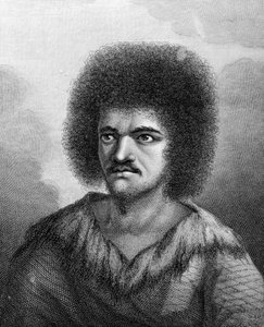 Otto, konge av Otaheite, illustrasjon fra kaptein James Cooks 