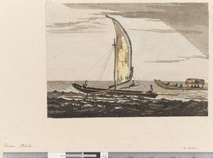 Side 15a Kanoer, Otaheite av William Hodges