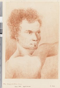 Side 24a Otago, sjef for Amsterdam Island, 1768-75 (rødt og hvitt kritt) av William Hodges