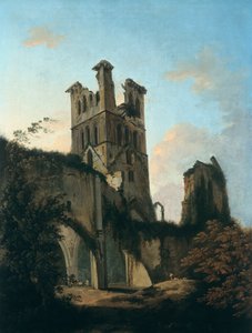'Ruinene av Llanthony Abbey', 1764-1797 av William Hodges