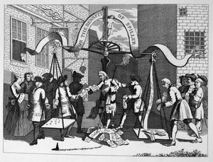 (Billett) til fordel for (James) Spiller (spilleren) av William Hogarth