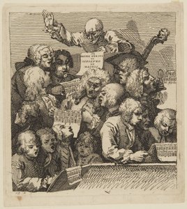 Et kor av sangere av William Hogarth