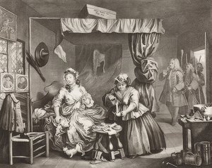 En skjøge? S Fremgang / The Way of a Hore, Ark 3: Arresten. 1732 av William Hogarth