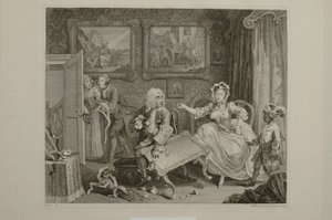 En prostituerts karriere: plate 2 av William Hogarth