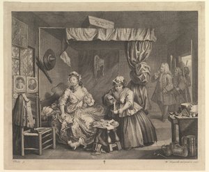 A Harlots Progress, plate 3, april 1732. av William Hogarth