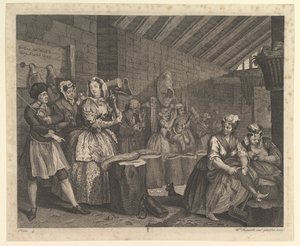 A Harlots Progress, Plate 4, april 1732. av William Hogarth