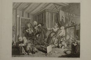 En prostituerte kvinnes livsløp: plate 5 av William Hogarth