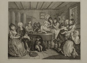 En prostituerts liv: Plansje 6 av William Hogarth