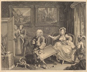 En skjøges fremgang: pl.2 av William Hogarth