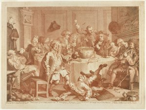 En moderne midnattssamtale av William Hogarth
