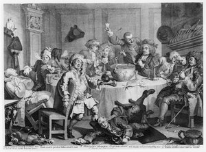 En moderne midnattssamtale av William Hogarth