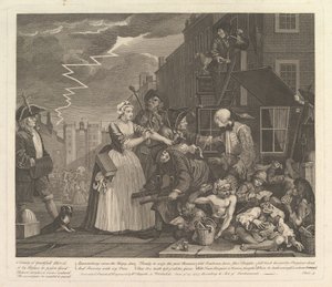 A Rakes Progress, Plate 4, 25. juni 1735. av William Hogarth