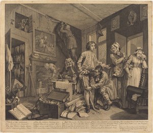 En rakes fremgang: pl.1 av William Hogarth
