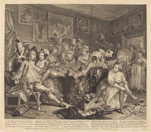 En rakes fremgang: pl.3 av William Hogarth