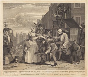 En levemanns karriere: plate 4 av William Hogarth