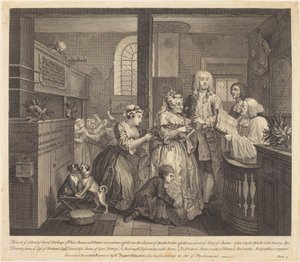 En rakes fremgang: pl.5 av William Hogarth