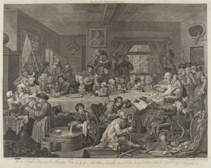 Et valgfestmåltid av William Hogarth