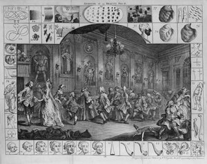 Analyse av skjønnhet, plate II, 1753 av William Hogarth