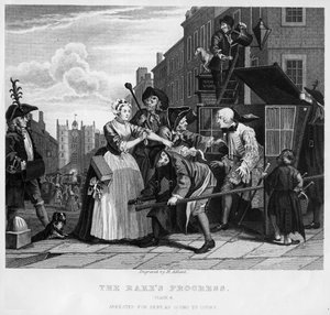Arrested for Debt, plate V fra 
