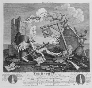Bathos, Manner of Sinking, i Sublime Paintings inscribed to the Dealers in Dark Pictures, 1764 av William Hogarth