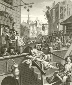 Beer Street og Gin Lane av William Hogarth