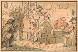 Frokostscene fra The Five Days Peregrination, 1732 av William Hogarth