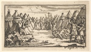 Breaking the Legs John Beaver, Roman Military Punishments, 1725, etter 1725. av William Hogarth