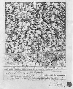 Characters and Caricatures, publisert i april 1743 av William Hogarth