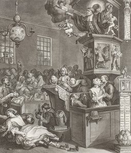 godtroenhet, overtro og fanatisme. 1762 1762 av William Hogarth