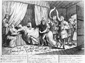 Cunicularii eller de vise menn fra Godliman i konsultasjon, 1726 av William Hogarth
