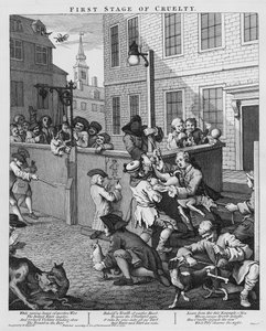 Første fase av grusomhet av William Hogarth
