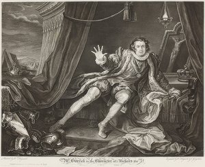 Garrick in the Character of Richard III / Garrick in der Rolle Richards III.. 1746 av William Hogarth