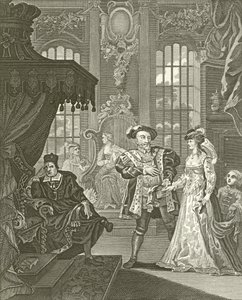 Henry den åttende og Anne Boleyn av William Hogarth