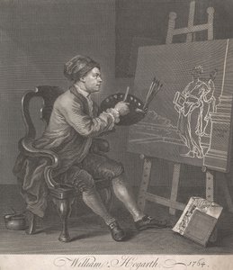 Hogarth maler den komiske musen av William Hogarth