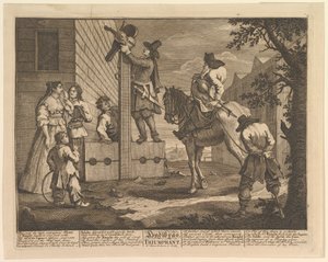 Hudibras Triumphant Twelve Large Illustrations for Samuel Butlers Hudibras, Plate 4, 1725-68. av William Hogarth