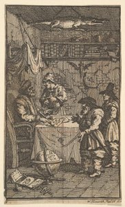 Hudibras besøker Sidrophel Sytten små illustrasjoner for Samuel Butlers Hudibras..., 1721-26. av William Hogarth