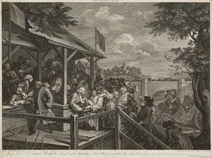 Humors of An Election (sett med fire) (gravering) av William Hogarth