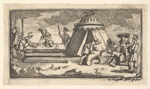 Utstedte bygg i stedet for hvete [første versjon] John Beaver, Roman Military Punishme..., etter 1725. av William Hogarth