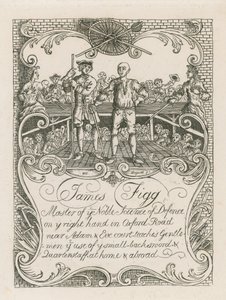 James Figgs byttekort designet av Hogarth av William Hogarth