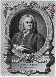 James Gibbs, gravert av Bernard Baron, 1747 av William Hogarth