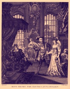Kong Henry VIII og Anne Boleyn av William Hogarth av William Hogarth