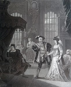 Kong Henrik den åttende og Anna Bullen av William Hogarth