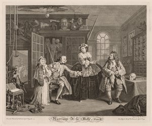 Marriage à la Mode: Scenen med kvakksalveren av William Hogarth