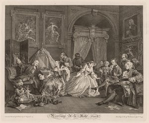 Fasjonabelt ekteskap: Toalettscenen av William Hogarth